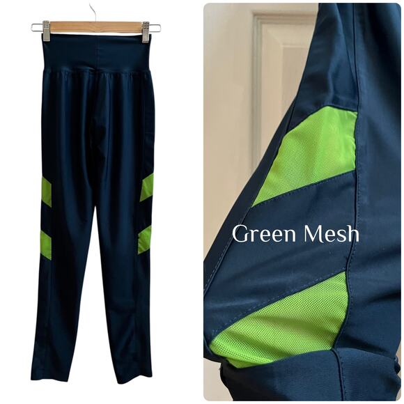Zubaz Blue Side Green Mesh Panels NFL Seattle Seahawks Graphic Leggings Size XS - Picture 4 of 13